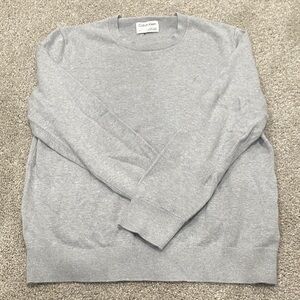 Calvin Klein Men's Light Gray Crewneck Sweater